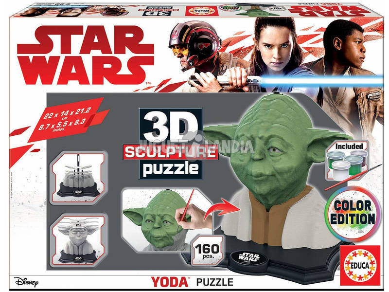 Star Wars 3d Sculpture Puzzle Yoda Educa 17801