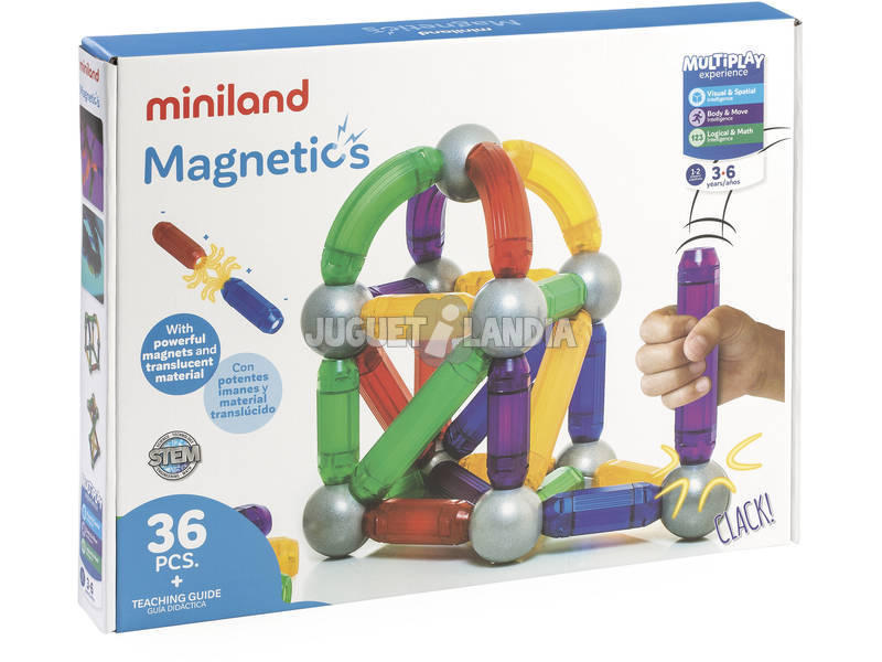 Jogo Magnetics 36 Peças Miniland 94105
