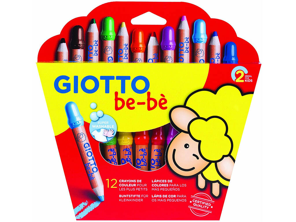 Acheter Giotto Bébé Super Crayons avec taille-rayons. - Juguetilandia