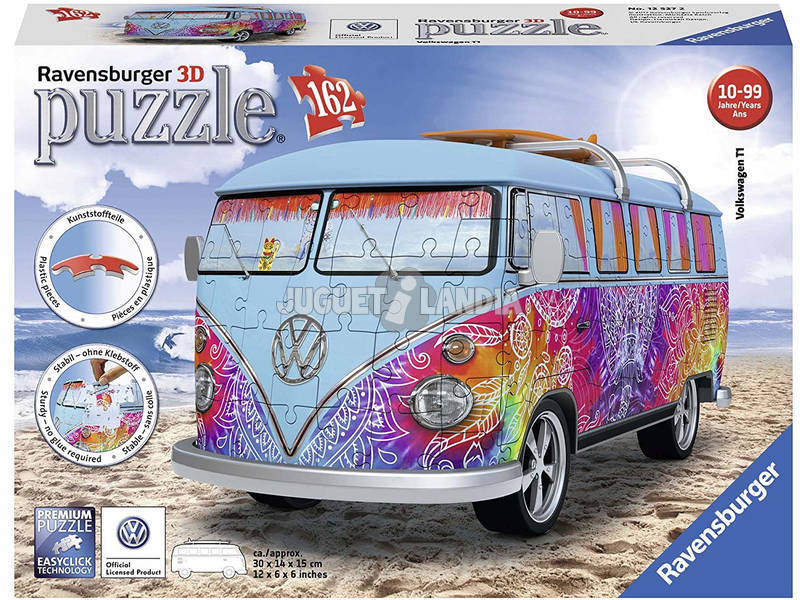 Puzzle 3D Camper Volkswagen T1 Indian Summer 162 peças Ravensburger 12527