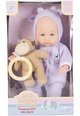 imagen Muñeca Bebé Pijama 30 cm. con Peluche