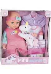 Boneca Beb� 40 cm. com Unic�rnio e Acess�rios