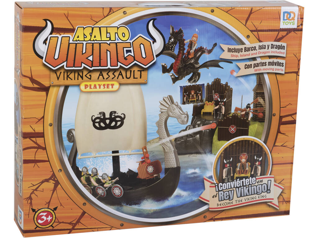 Viking Assault Playset mit Boot, Insel und Figuren