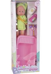 Kit Poup�e B�b� 30 cm, avec Baignoire et Accessoires Bain