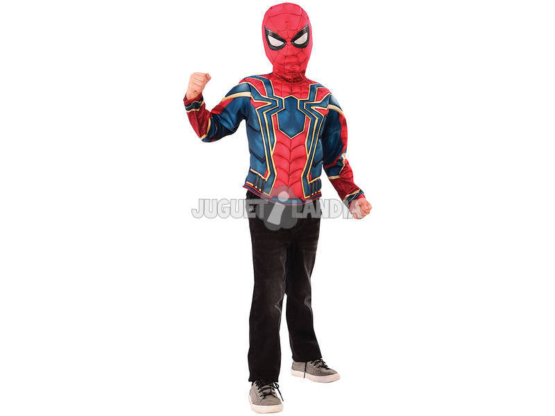 Costume Bimbo Iron Spider Deluxe Maglietta e Maschera Rubies 34184
