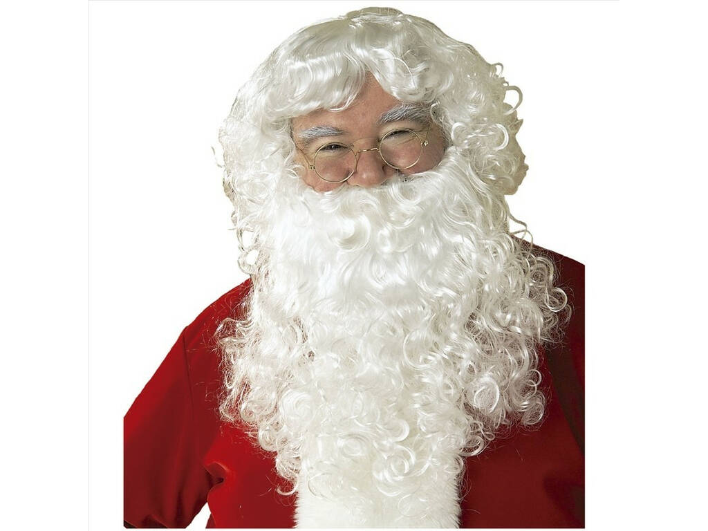 Perücke und Bart mit Schnurrbart vom Weihnachtsmann Rubies S1550
