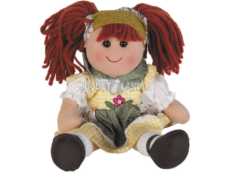 Bambola di Pezza Vestito a Quadri 50 cm