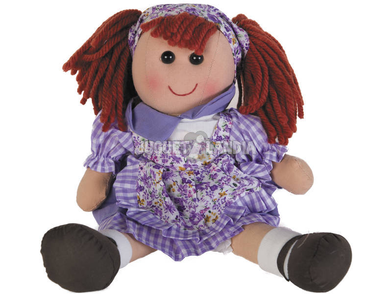 Bambola in Tessuto vestito Lilla 35 cm