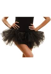 Tutu Adulto Curto Preto 3 Capas Tamanho Único