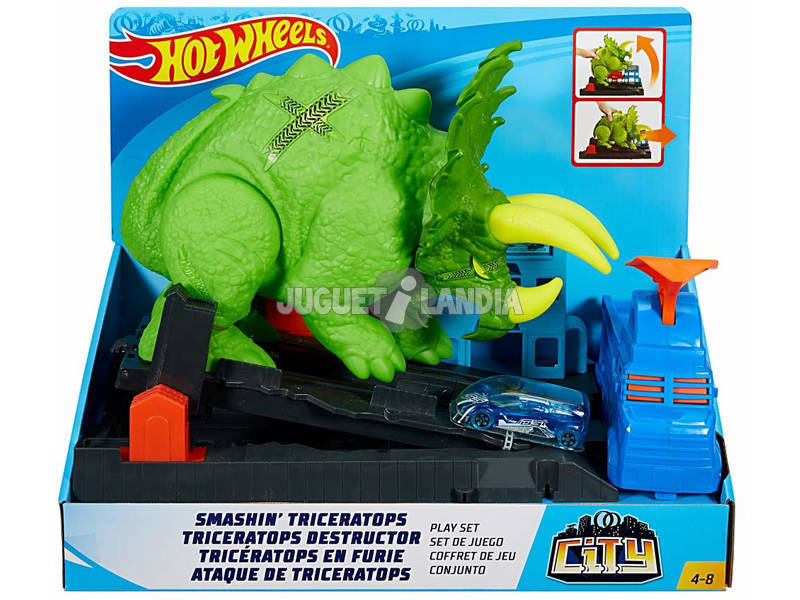 Hot Wheels City Ataque del Triceratops Mattel GBF97