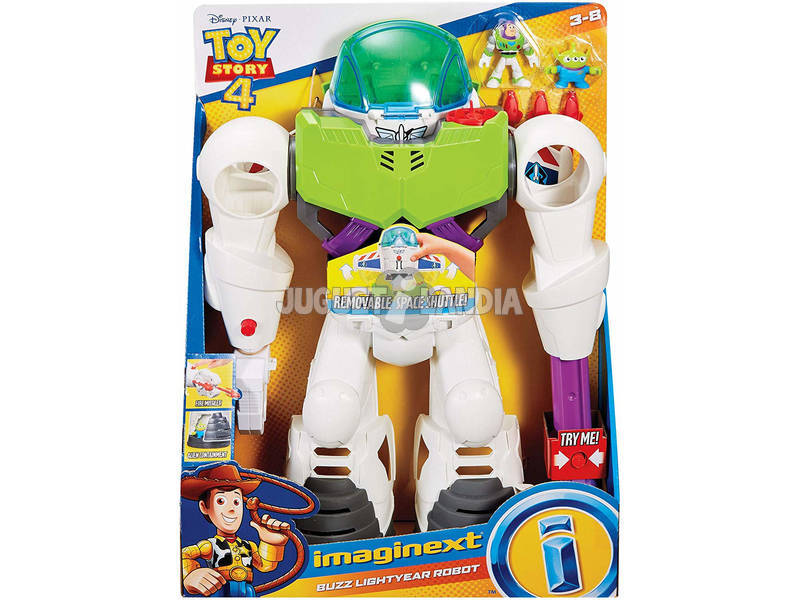 Imaginext Toy Story 4 Robot Buzz Lightyear Mattel Gbg65 Juguetilandia - roblox juguetes y figuras juguetilandia