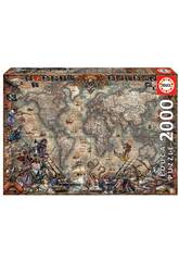 Puzzle 2.000 Carte de Pirates Educa 18008