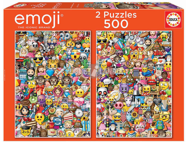 Puzzle 2x500 Emoji Educa 17992