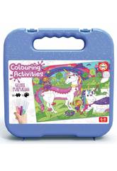 Valigetta Colouring Activities Puzzle 100 Unicornio Educa 18066