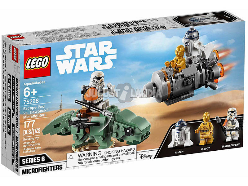 Lego Star Wars Microfighter Capsula di salvataggio contro Dewback 75228