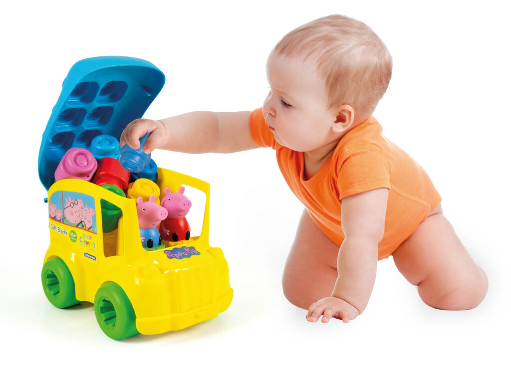 Какие игрушки играла. Конструктор Clementoni Baby Clemmy 14825 автобус Минни