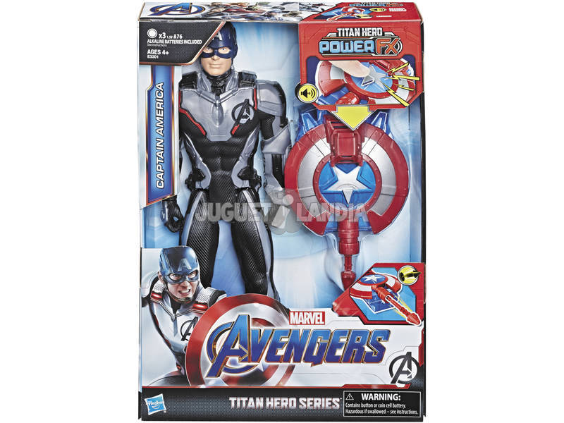 Avengers Figura Capitán América 30 cm. con Cañon Power FX Hasbro E3301