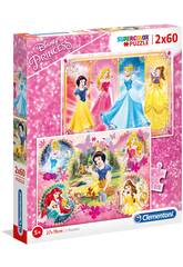 Puzzle 2x60 Princesas Disney Clementoni 7133
