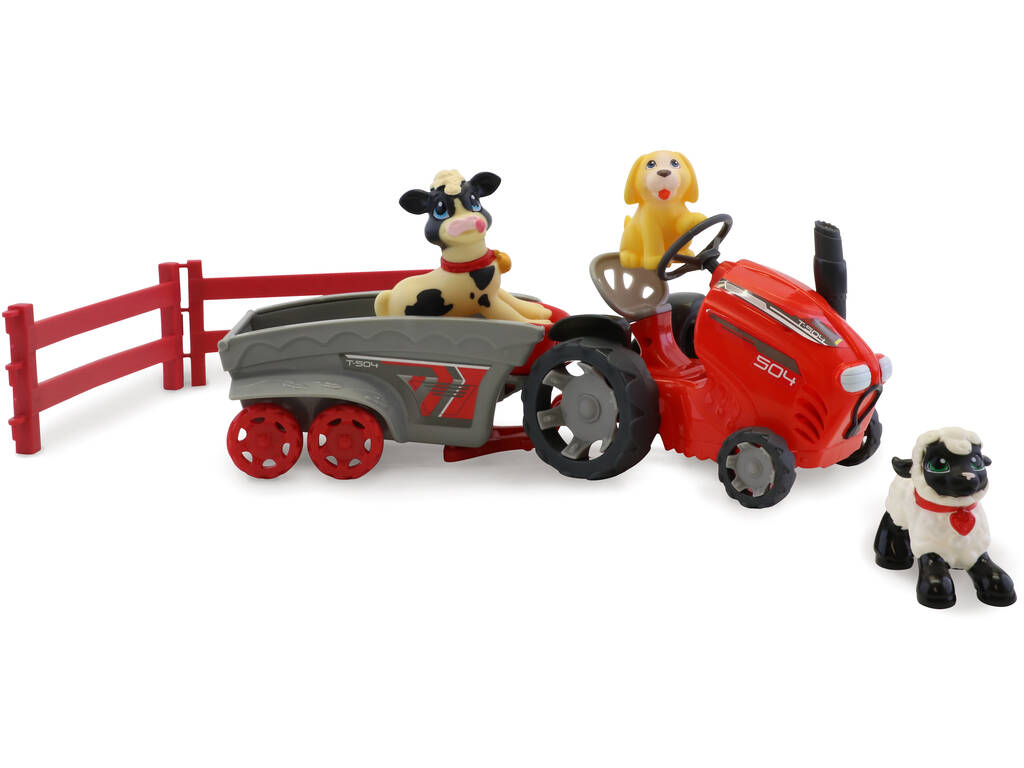 Traktor Bauernhof mit 3 Tieren