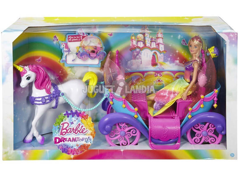 Barbie Carroza y Princesa Arcoiris Mágico