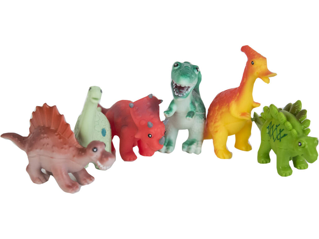 Set 6 Dinosaurios 10 cm.