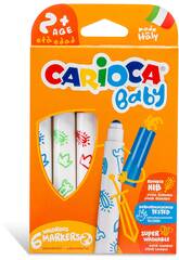 Marcadores Baby Markers 6 Cores Carioca 42813