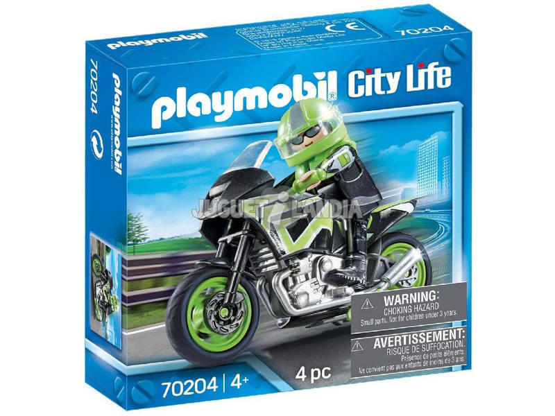 Playmobil Vehiculos Ciudad Moto 70204