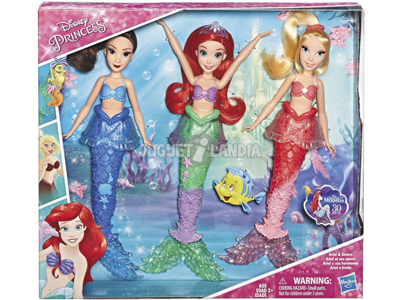 Princesas Disney Pack Ariel e Irmãs Hasbro E5052
