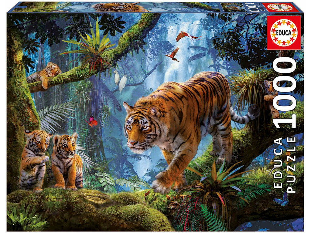 Puzzle von 1.000 Stücke Tiger auf dem Baum Educa 17662