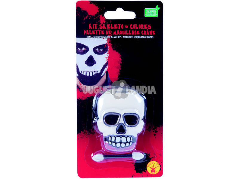 Conjunto de Maquiagem Esqueleto 6 Cores Rubies S8760
