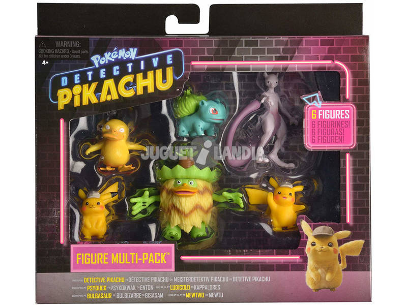 Pokémon Inspecteur Pikachu Multipack 6 Figurines Bizak 63227602