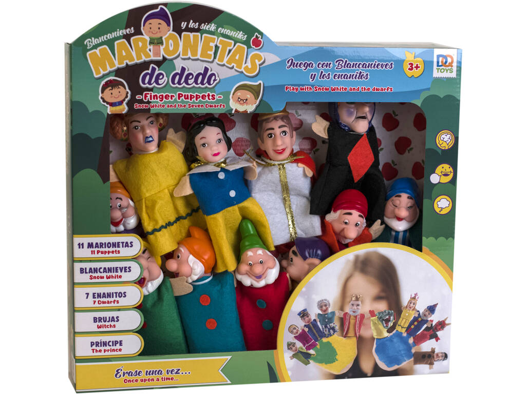 Set 11 Marionette Dito Biancaneve e i 7 Nani