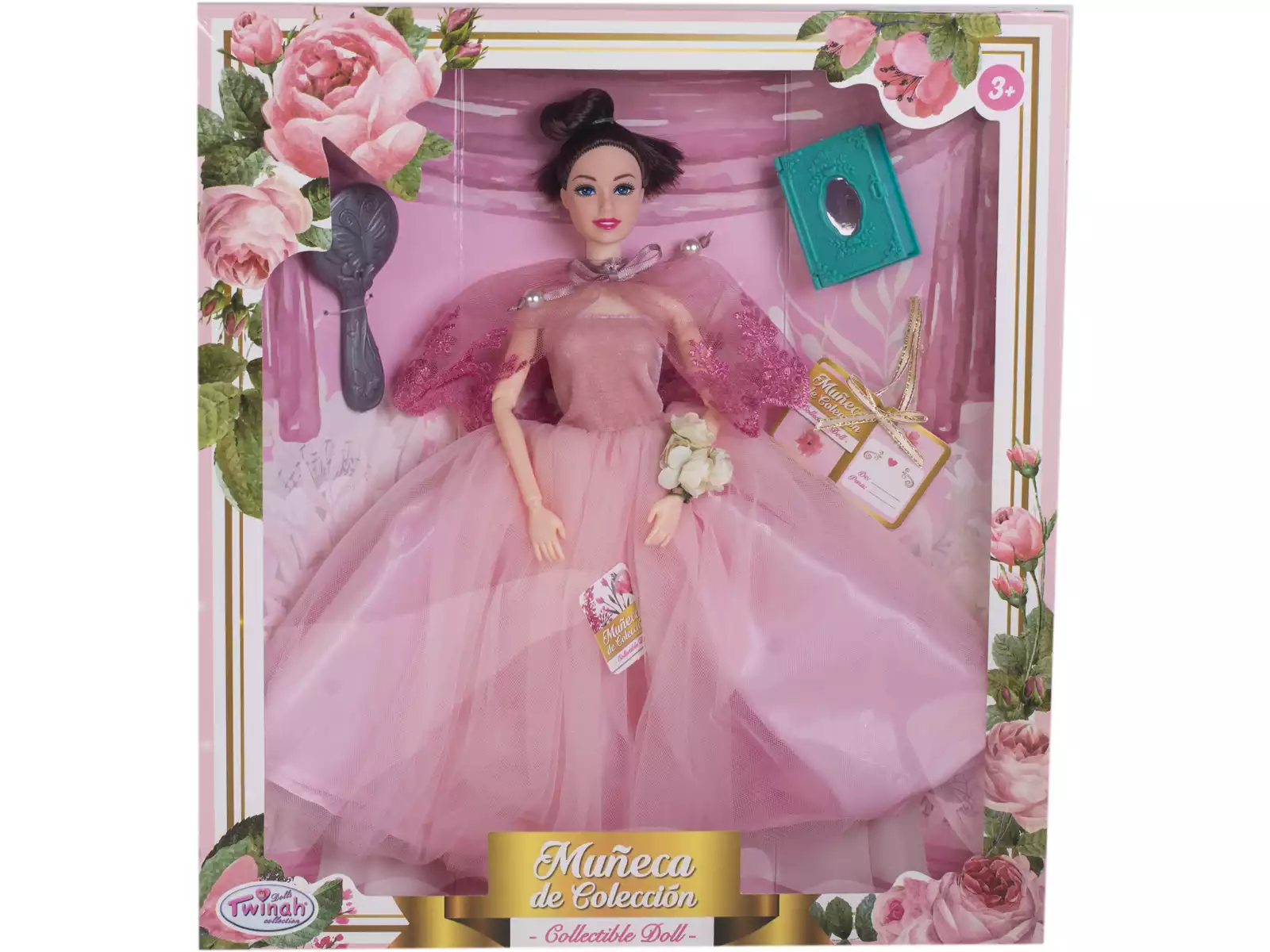 Muñeca Trapo Vestido Rosa 50 cm. - Juguetilandia