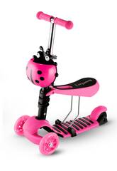 Pink 2-in-1 3-Rad-Scooter
