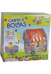 Maison en Tissu Bus avec 100 Balles 6 cm.