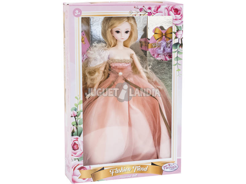 Bambola Stile Giappone 29 cm. Vestito Rosa Sposa