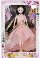 Bambola Stile Giappone 29 cm. Vestito Rosa Senza Maniche