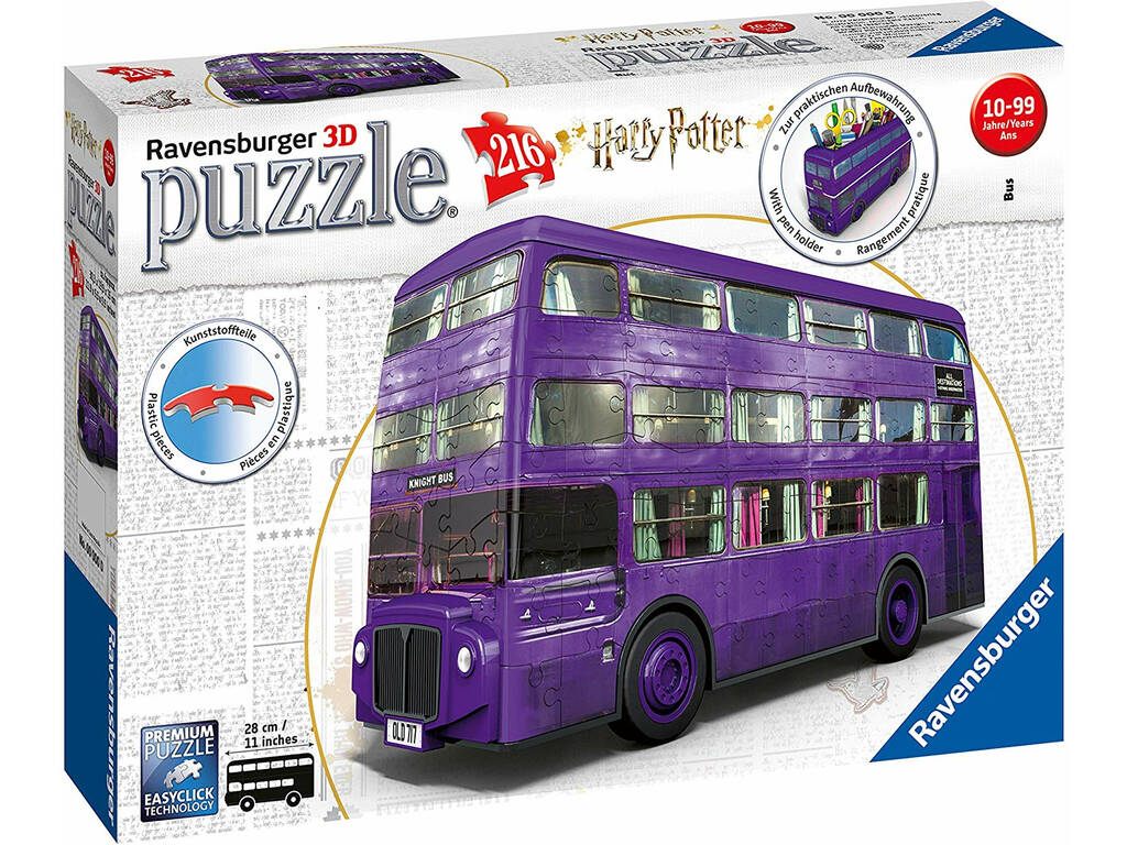 Puzzle 3D Autocarro Nocturno Harry Potter Ravensburger 11158