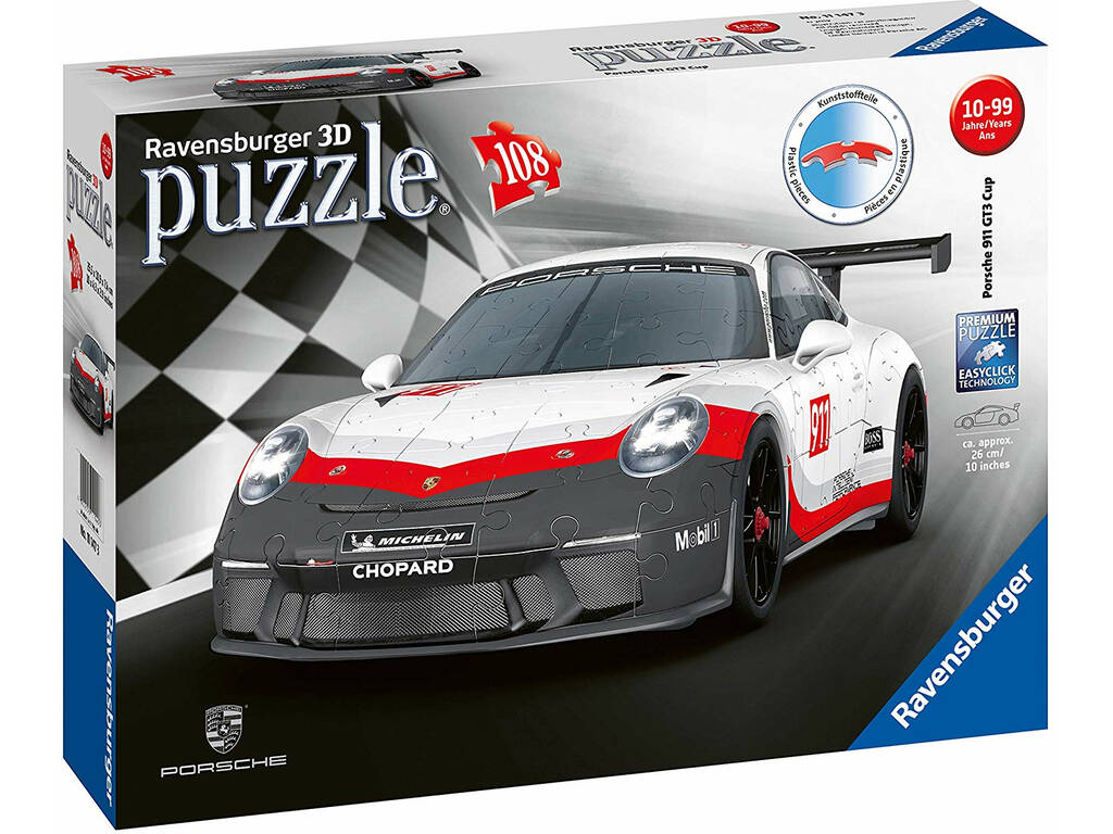 Puzzle 3D Porsche 911 GT3 Cup Ravensburger 11147