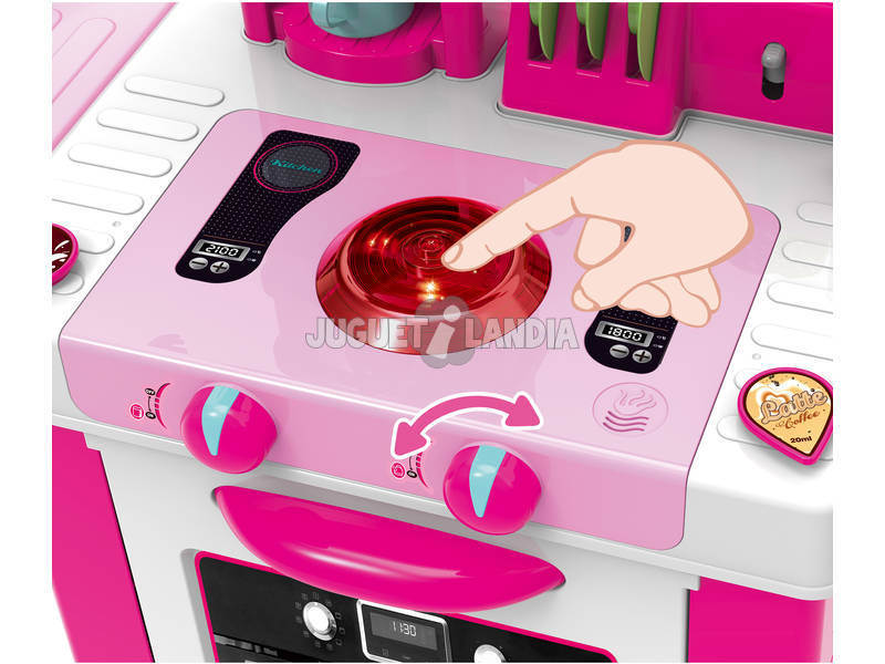Cocina Interactiva Rosa con 32 Accesorios - Juguetilandia