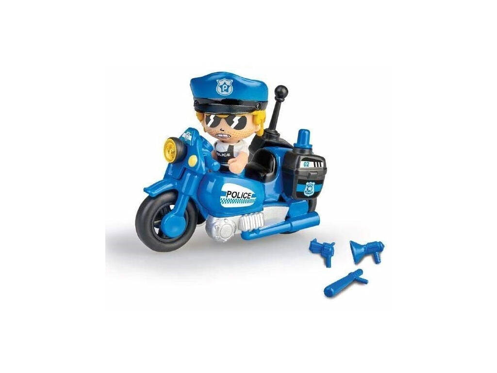 Pinypon Action Polizeibeamter mit Motorrad Famosa 700015584