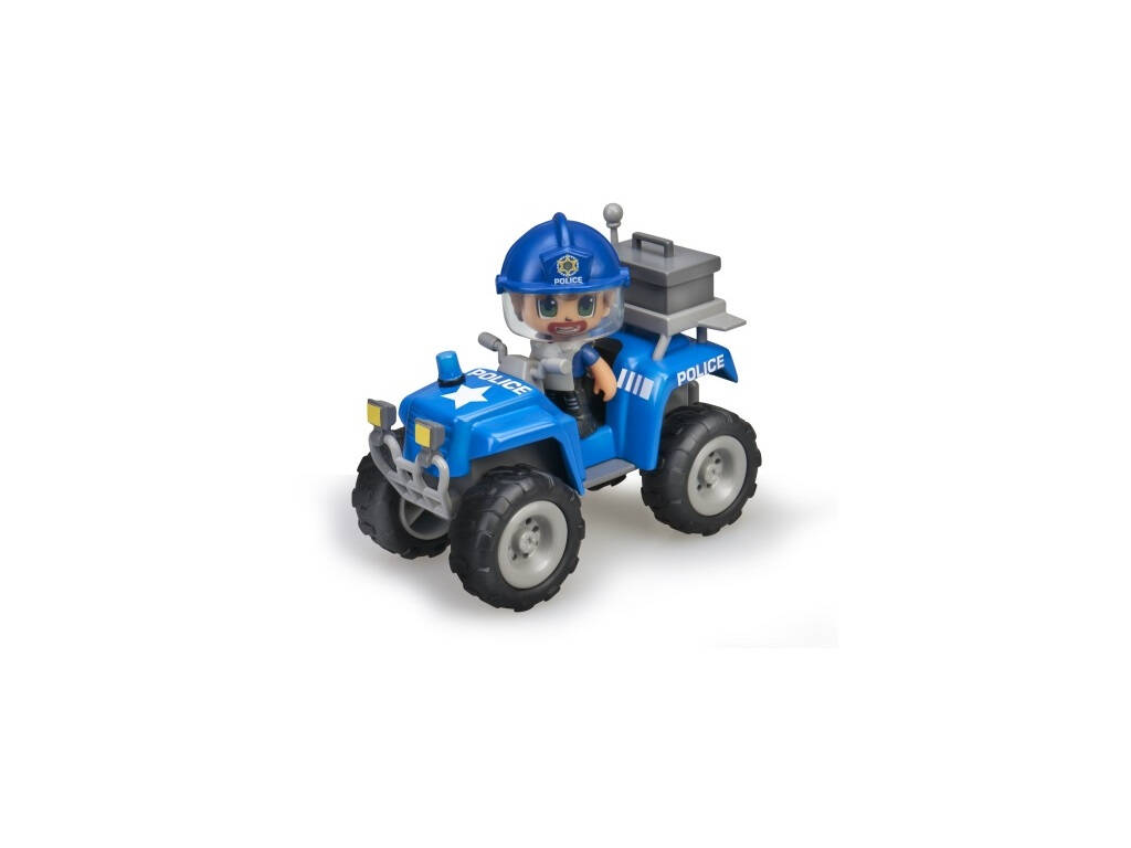 PinyPon Action Policier avec Voiture Quad Famosa 700015582