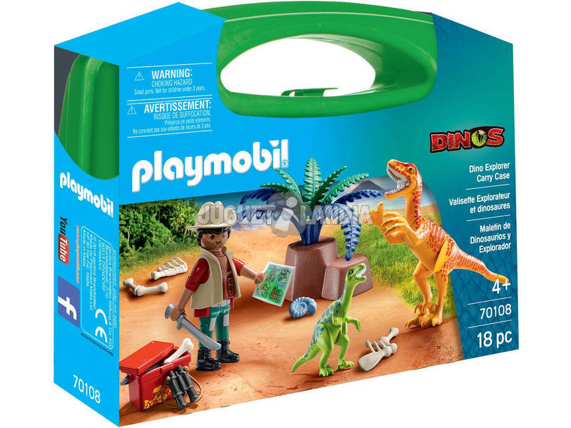 Playmobil Pasta Dinossáuros e Explorador Playmobil 70108