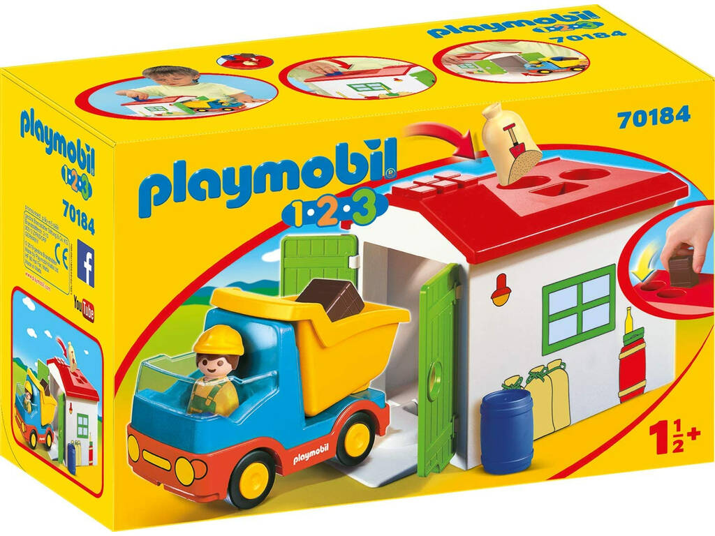 Playmobil 1,2,3 Camion con Garaje Playmobil 70184