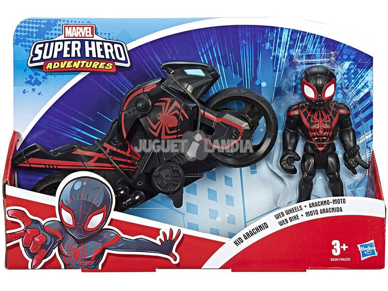 Marvel Super Hero Aventeuer Arachnid mit Motorrad von Hasbro E6261