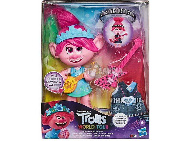 Trolls World Tour Puppe Poppy Rock Hasbro E9411