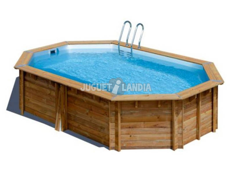 Oval Holzpool Camomille 620X395X127 cm. Gre 790202