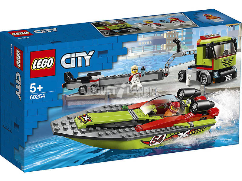 Lego City Grosse Renn-Boot Fahrzeuge Transporter 60254
