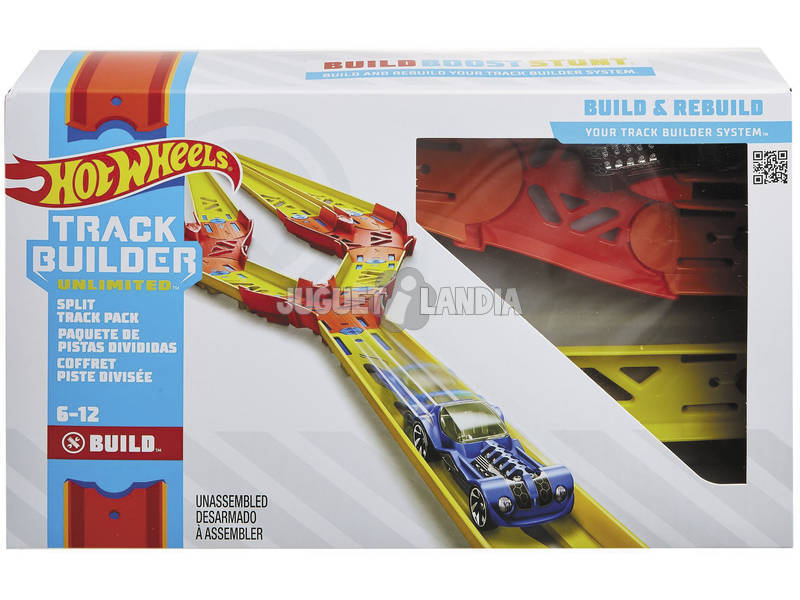 Hot Wheels Track Builder Unlimited Pack de Circuito Dividido Mattel GLC94