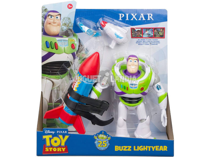 Toy Story 25 Anniversario Buzz Lightyear con Razzo Mattel GJH49